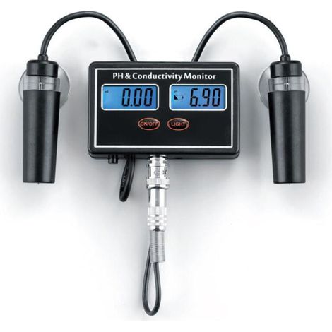 pH/EC Conductivité Mètre avec ATC Eau Qualité Testeur 0.0-14.0pH / 019.99ms/cm Aquarium, Hydroponique Outil (1/5)
