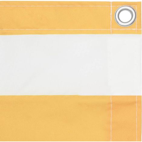 Maison Exclusive - Balkon-Sichtschutz Weiß und Gelb 120x300 cm Ox