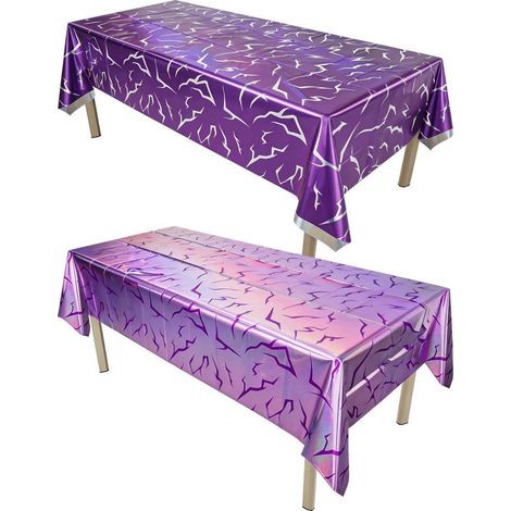 Nappe de fête violette pailletée lot de 2 274x137cm pour anniversaires & occasions