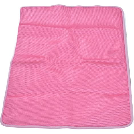 Tapis rafraîchissant pour animaux de compagnie, respirant et doux, pour l'été, pour chien et chat, pour niche, canapé, lit ou sol. Rose, taille XXL. (1/5)