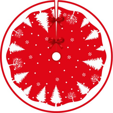 Jupe Pour Arbre De Noël - 120 cm Diamètre - Tissu Polyester Doux Et Résistant - Idéal Pour Décoration Intérieure Et Extérieure - 1 Pièce (1/5)