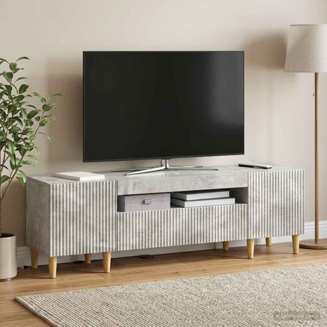 vidaXL LED TV Cabinet ARNHEM 153 x 35 x 43 cm Concrete Grey (1/5)