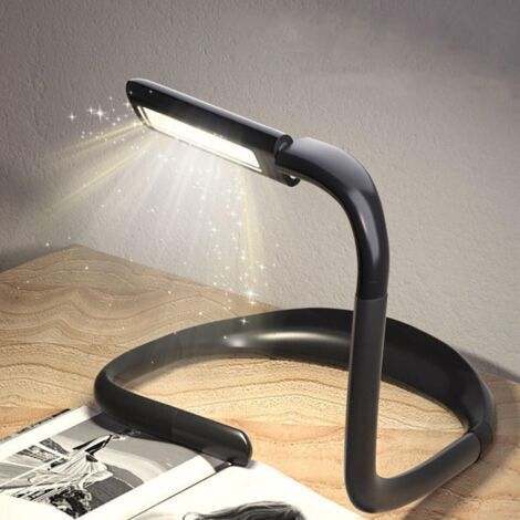 Lampe de lecture rechargeable pour le cou, lampe de chevet LED, luminosité réglable, 3 couleurs, bras flexible, idéale pour le tricot et les loisirs créatifs