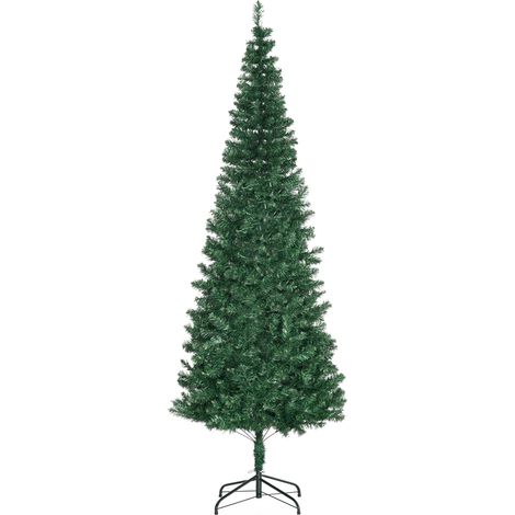 easycomfort albero di natale artificiale slim 210cm con 631 rami supporto in metallo (1/5)