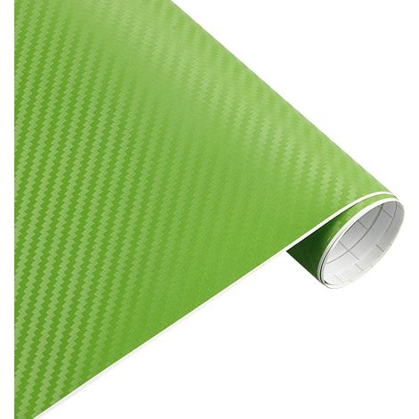 Film adhésif vinyle imitation fibre de carbone 3D (vert) 200 cm x 50 cm - Rouleau de 200 cm x 50 cm - Accessoires auto - Personnalisation automobile (1/4)
