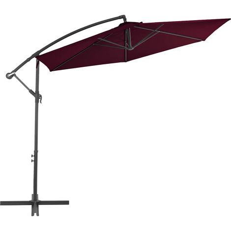 Maison Exclusive - Ampelschirm mit Aluminium-Mast 300 cm Bordeaux (1/5)