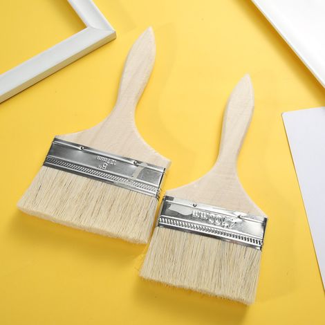 10,2 cm, 12,7 cm de large pinceau peinture dessin huile colle faux pinceau pinceau, beige, lot de 2 (1/2)