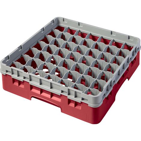 Casiers de lavage - Haut max 9.2 cm - 50 x 50 x 14.3 cm - Groseille - Lot de 5 - Cambro