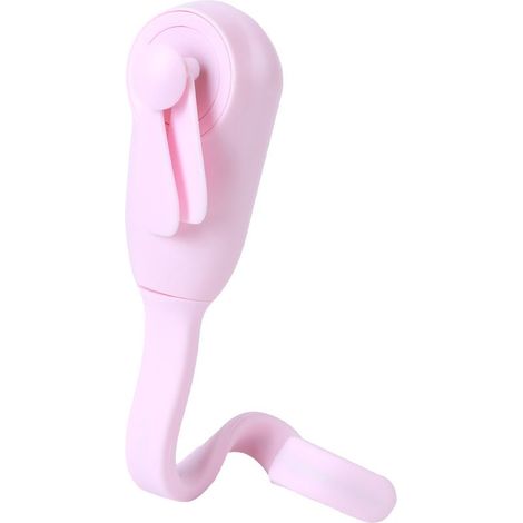 Mini ventilateur multifonction flexible portable, rafraîchissant pour l'été, à enrouler autour d'une poussette, d'un siège auto, d'un lit, d'un vélo ou au poignet (rose) (1/5)