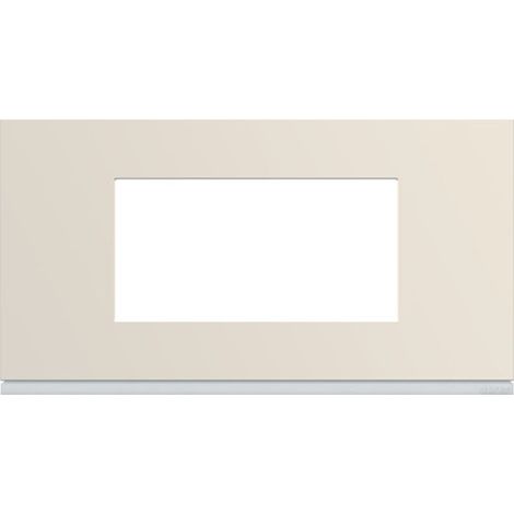 Plaque gallery plastique peint 4 modules entraxe 71mm dune HAGER WXP0304