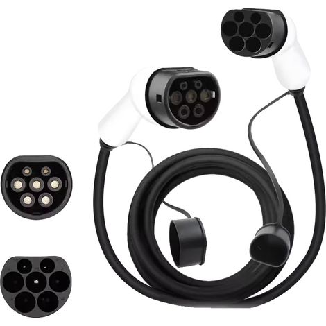 Cable de carga para vehículos eléctricos, compatible con IEC 62196-2, corriente de 16 A, 11 kW, trifásico de 16 A. (1/2)