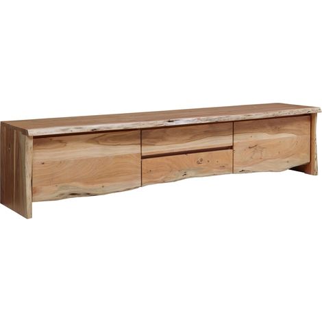 TV-Board Akazie 220x45x50 natur lackiert PURE ACACIA 704