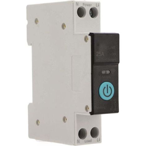 Interruttore automatico per guida DIN, interruttore Wi-Fi intelligente, controllo remoto tramite cellulare, 3 modalità timer per elettrodomestici da 25 A