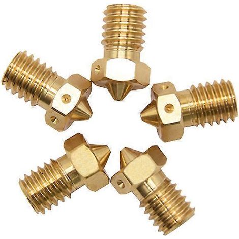 Buses en laiton E3D V6, lot de 5, filetage M6, 0,4 mm et 1,75 mm, pour tête d'impression 3D ( )