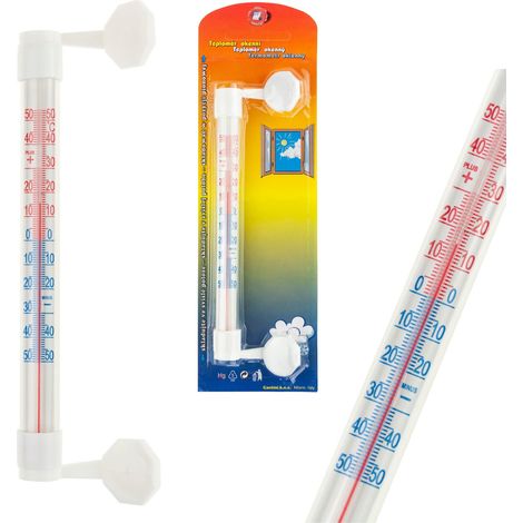 TG64645 Fensterthermometer, Außenthermometer, weiß, selbstklebendes Balkonthermometer (1/5)
