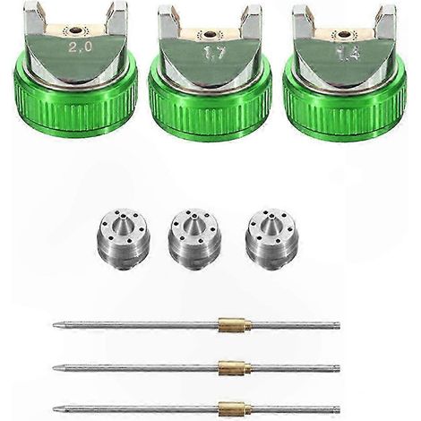 Schwerkraft-HVLP-Airbrush-Set, 1,4/1,7/2,0-mm-Düsen, für Lackier- und Beschichtungsanwendungen (1/5)