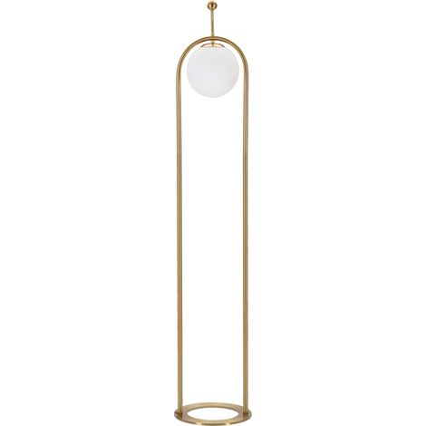 Lampada da Terra Fami, Necessaria 1 Lampadina, Attacco e27, Interruttore Pedaliera, Bianco