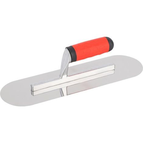 Plastering trowel, Stainless steel, Rounded head, Ergonomic handle, For drywall and plaster (1/5)