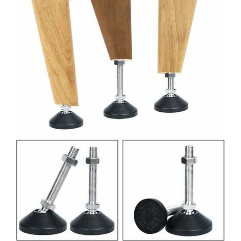 Supporti regolabili per mobili, viti antidisdipanti M8 × 50 mm, inclinazione massima 20°, livellamento per macchinari, 4 pezzi (1/3)