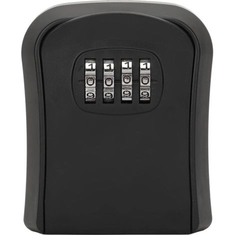 KZQ 4-stelliges Zahlenschloss, 2er-Pack, Zinklegierung, wasserdicht, rostfrei, Codeschloss für Schrank, Fitnessstudio, Garage, Werkzeugkasten (schwarz) (1/4)