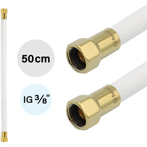 Flexschlauch DN8 3/8"-3/8" 500mm Weiss Gold