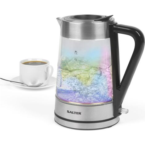 Bouilloire en verre irisé, 1,7 L, éclairage LED bleu (1/5)