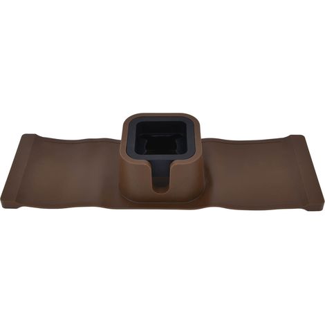 Porte-gobelet pour accoudoir de canapé, plateau en silicone marron pour salon ou balcon (1/5)