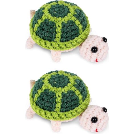 Mini tortues au crochet faites à la main, animaux au crochet -- (1/5)