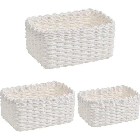 Paniers de rangement Paniers de rangement 3 tailles Paniers à crémaillère tressés (1/5)