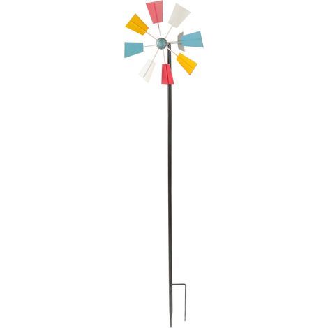 Wetterfeste, farbige Wetterfahne aus Eisen für den Garten, Windskulptur für den Außenbereich zur Dekoration (1/5)