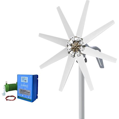 Aerogenerador de alta potencia, fácil instalación, controlador híbrido 2, 2000 Wp, 12 VA (1/2)
