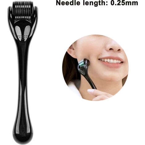 Kit de microneedling à rouleau pour le visage, la barbe et la croissance des cheveux : rouleau à micro-aiguilles en titane (540 aiguilles) pour une utilisation à domicile. (1/5)