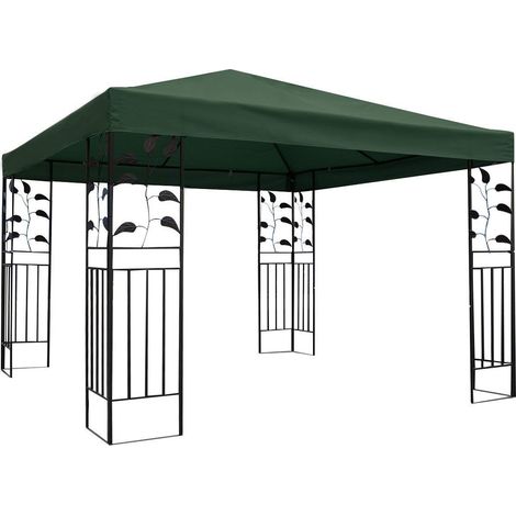 COSTWAY Toile de Toit de Rechange en Polyester pour Pavillon Tonnelle Tente 300 x 300 cm Couleur au Choix (Vert foncé)