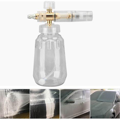 1L Hochdruck-Schaumbehälter mit transparentem Schneeflockenmuster, multifunktionale Schaumpistole mit großem Fassungsvermögen (1L), Standardgröße (3 Behälter). (1/5)