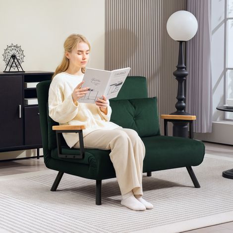 Versatile Loveseat Sofa Bed with Adjustable Backrest,Removable Covers,and Velvet Finish-Perfect for Small Spaces