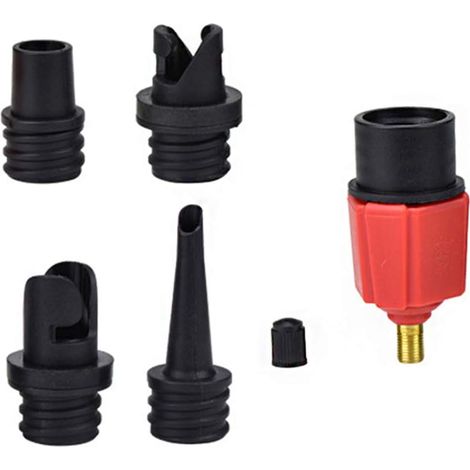 Adaptateur de valve pour compresseur de voiture pour pompe gonflable, 4 embouts pour matelas pneumatique, bouée de piscine, canapé-lit, bateau, kayak, SUP. (1/4)