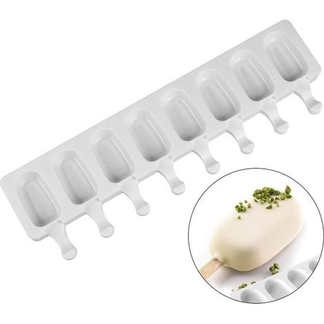 Stampo in silicone per gelato, stampo riutilizzabile per ghiaccioli, stampo 3D per gelato, caramelle, dessert, cioccolato, gelato fatto in casa, adatto anche per cuocere torte. (1/5)