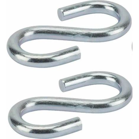 2x Crochet en S acier inoxydable diamètre 5mm Universel Fixation Corde Cuisine Vaisselle Mural Rideau Inox Suspendre Ustensile (1/2)