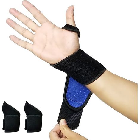 Lot de 2 bandes de compression et protège-poignets pour le sport et le fitness (1/4)