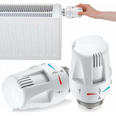Thermostat-Heizkörperkopf – Heizkörperventil – Heizkörperventil: 2 Stück – Thermostat-Heizkörperkopf – Ersatzkopf – Heizkörperthermostat M30 x 1,5 (1/5)