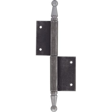 Türband mit Zierkopf - Aufschraubband klassisch, mit Zierkopf, rechts, 90x140mm, Stahl blank
