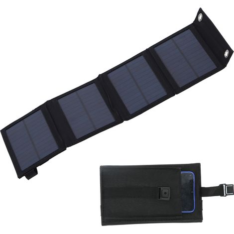 10-W-Solarpanel-Set, wasserdichtes, tragbares und faltbares Solarladegerät für Outdoor-Reisen (1/5)