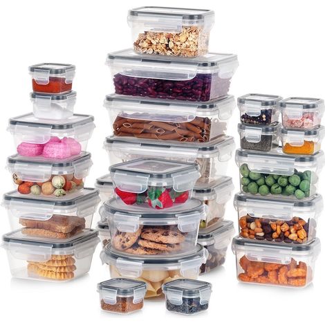Contenitori per alimenti con coperchio e guarnizione, 24 pezzi. (1/5)