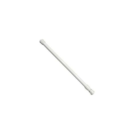 Tringle à rideau rétractable 55-90 cm – Installation sans vis ni perçage – Métal blanc – Compatible rideaux à anneaux (1/5)