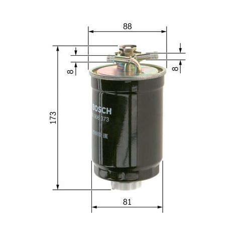 Filtre conduite de carburant - 0450906373 - BOSCH (1/5)
