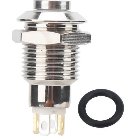 Interrupteur Momentané Étanche 8mm avec Voyant Lumineux 3V Blanc pour Démarrage (1/5)