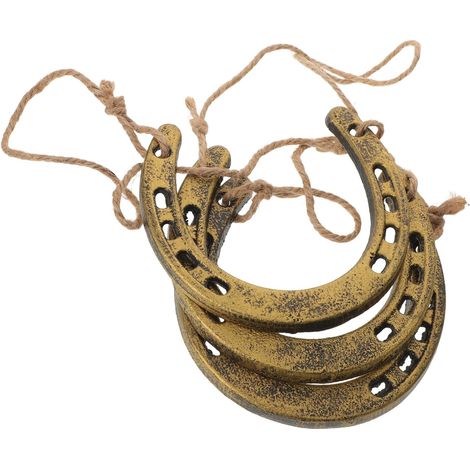 3 Stück aus Gusseisen: Glücks- -Wandkunst – Gusseisen-Boho-Western-Dekorationen, rustikaler (1/5)