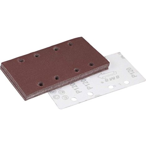 Feuilles Abrasives 40 Grain 15 Pièces Auto-Agrippantes 8 Trous pour Ponceuse Compatible Outils Électriques Résistant Durable (1/4)