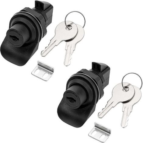 Set aus 2 abschließbaren Druckknopfverschlüssen für Bootsradiokoffer, Werkzeugkasten, Elektronikbox, Motorradhandschuhfachschloss. (1/5)