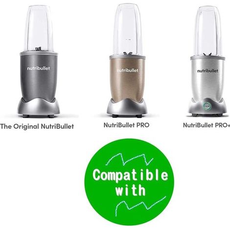 Vaso repuesto licuadora, 1 pieza, vasos adecuados licuadora Nutribullet, vasos 18 oz adecuados licuadora NutriBullet 600 W 900 W, transparente (1/5)